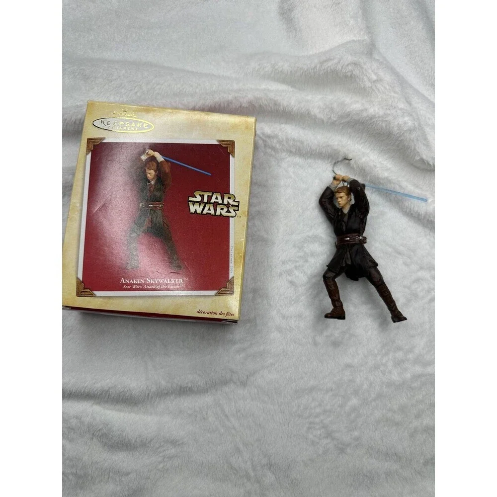 Vintage 2004 Hallmark Star Wars Anakin Skywalker Keepsake Ornament with Lightsab